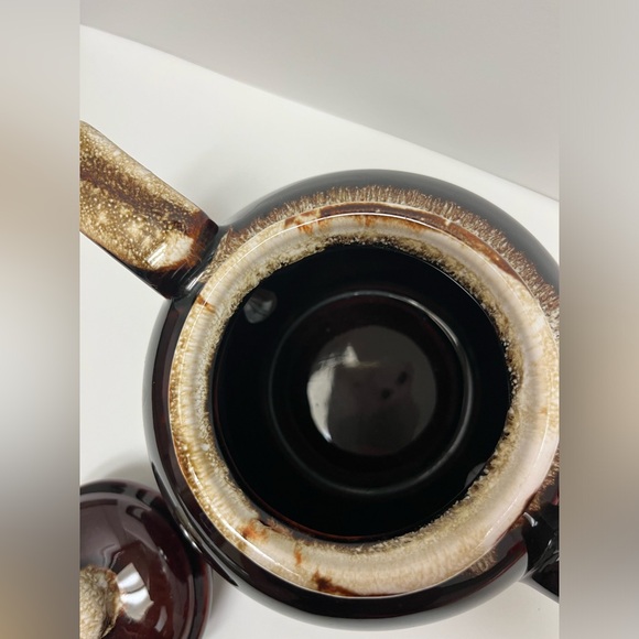 Donating soon ♥️🙏🏽 Pfaltzgraff ⚜️🤎⚜️ “Gourmet Brown" Drip Glaze Tea Pot - Picture 9 of 10